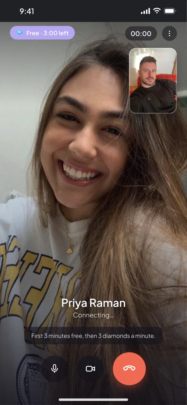 OviClub video call screen